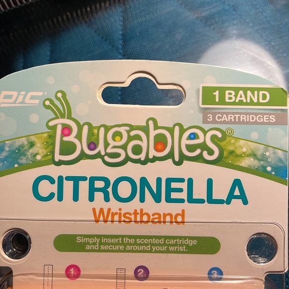 Bugables Citronella Wristband - NEW.       3 cartridges, resealable bag. Age 5 + - Picture 4 of 5